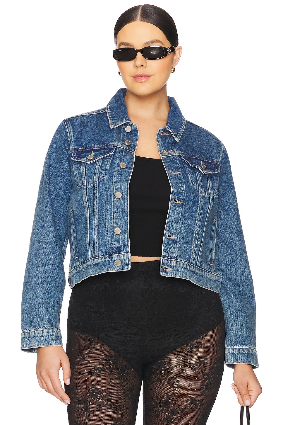 Good American Shrunken Trucker Jacket thumbnail