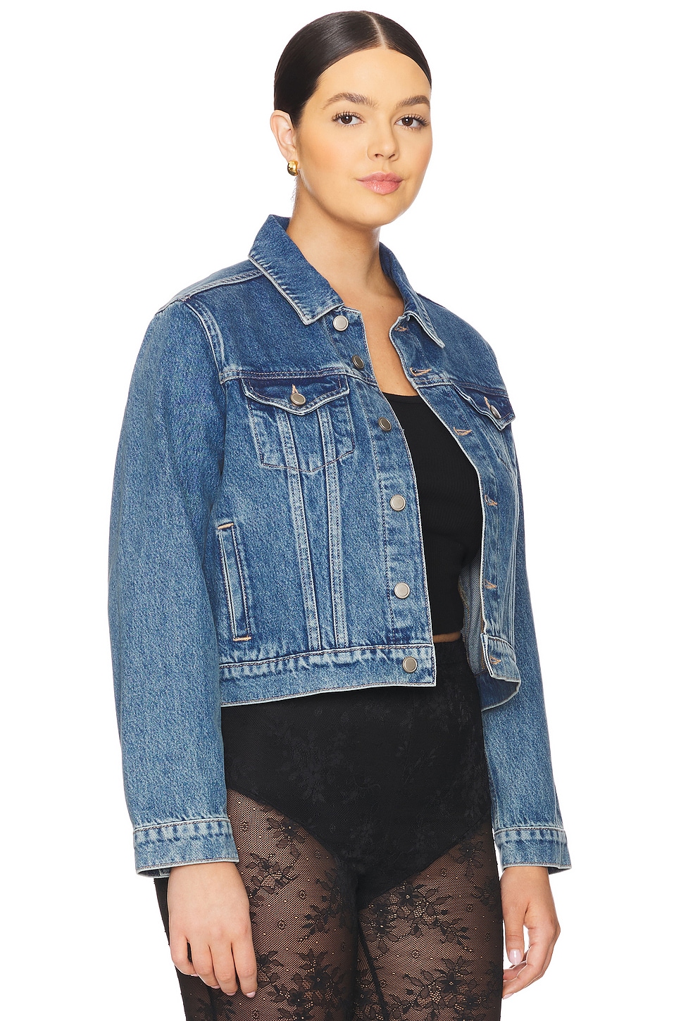 Good American Shrunken Trucker Jacket thumbnail