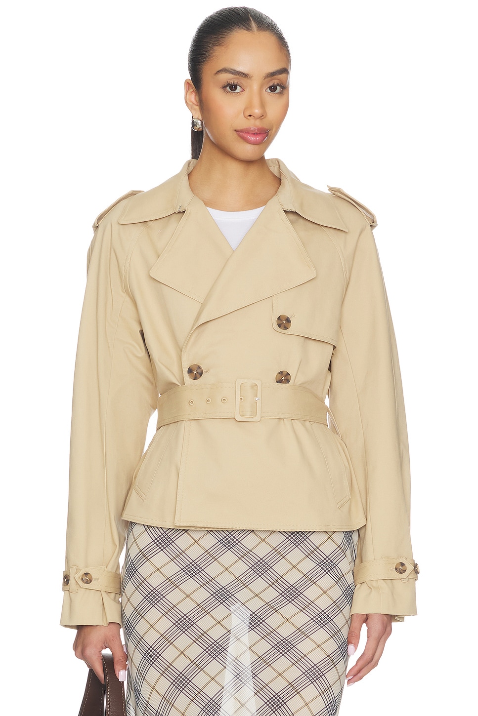 Ameri Vintage ELEANOR TRENCH COAT Good American - Cropped Trench