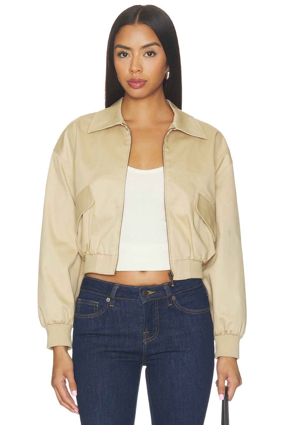 The Twill Cropped Bomber - thumbnail 2