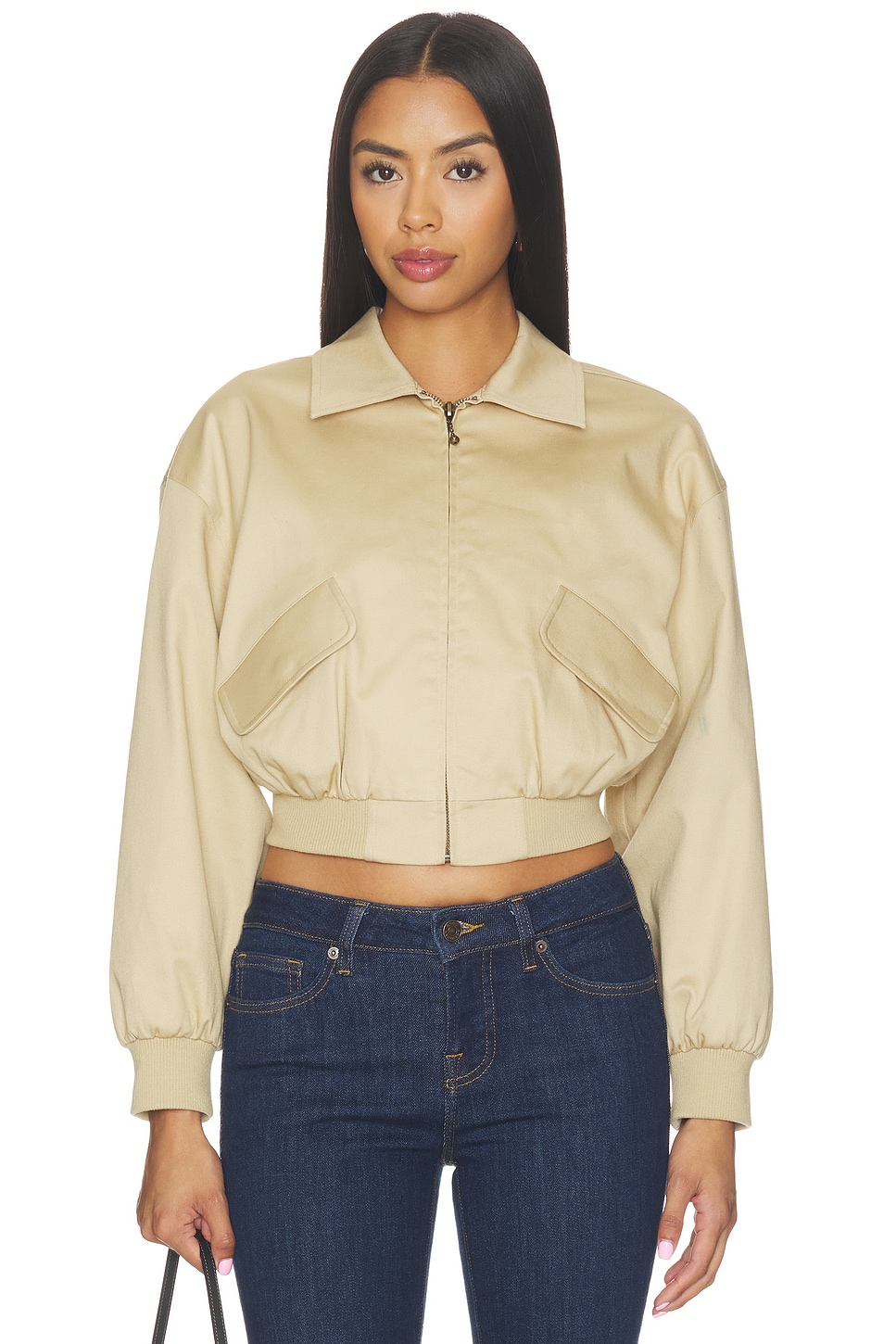 The Twill Cropped Bomber - thumbnail 3