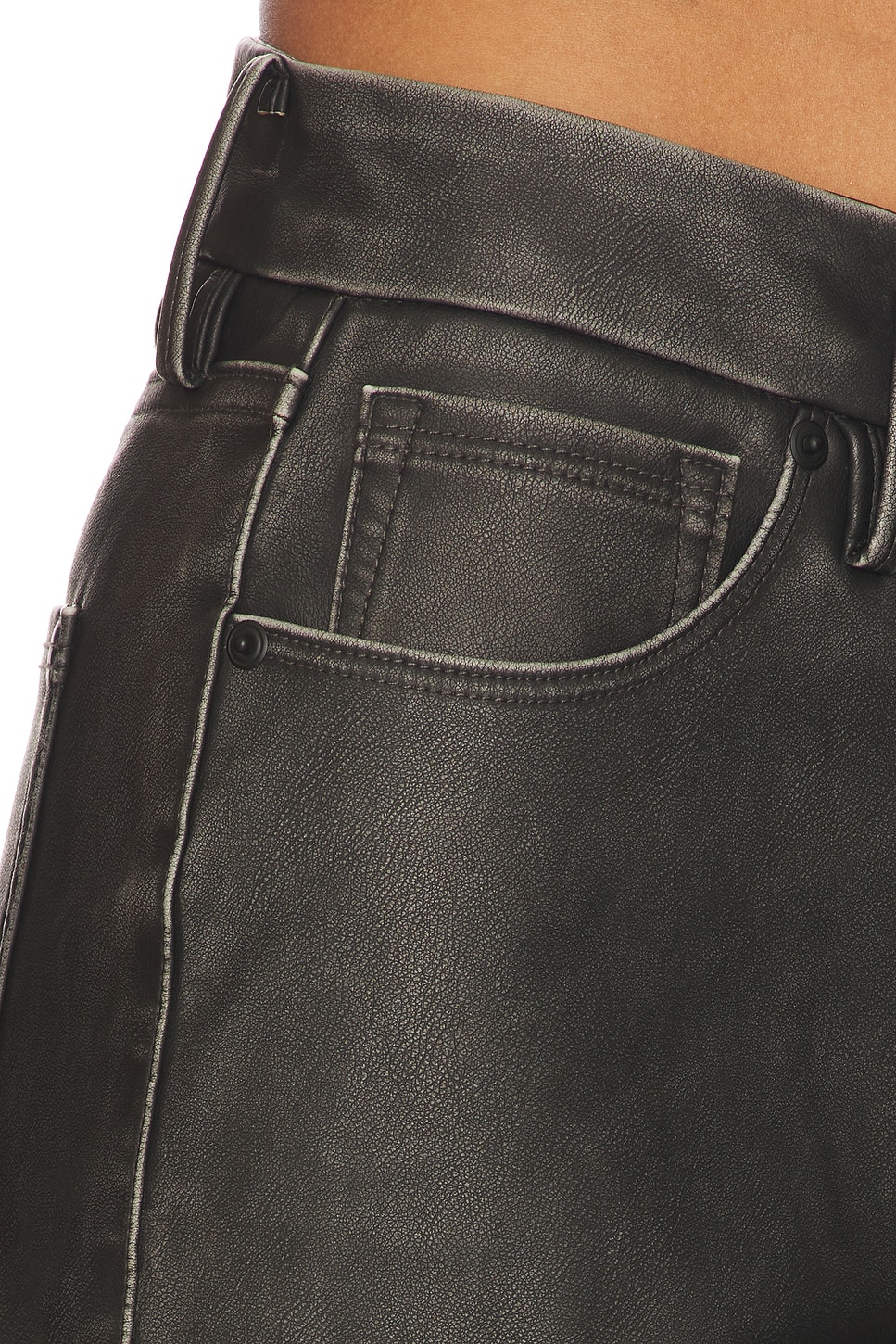 Good American Good Skate Faux Leather Pants