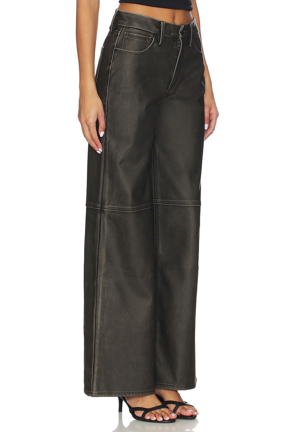 Good American Good Skate Faux Leather Pants