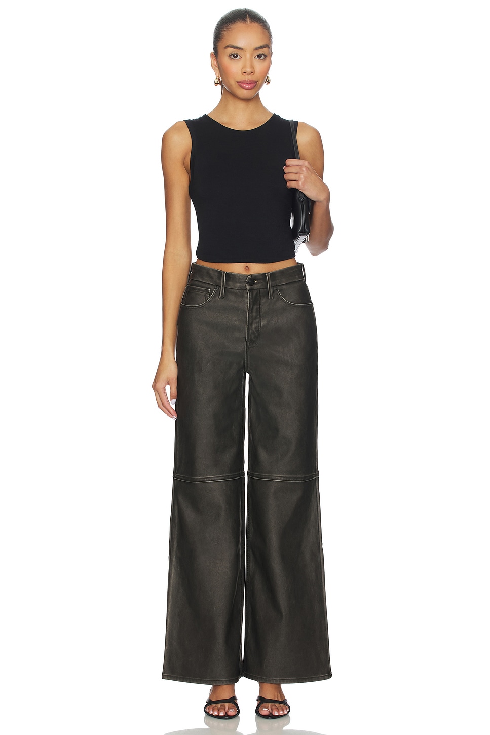 Good American Good Skate Faux Leather Pants