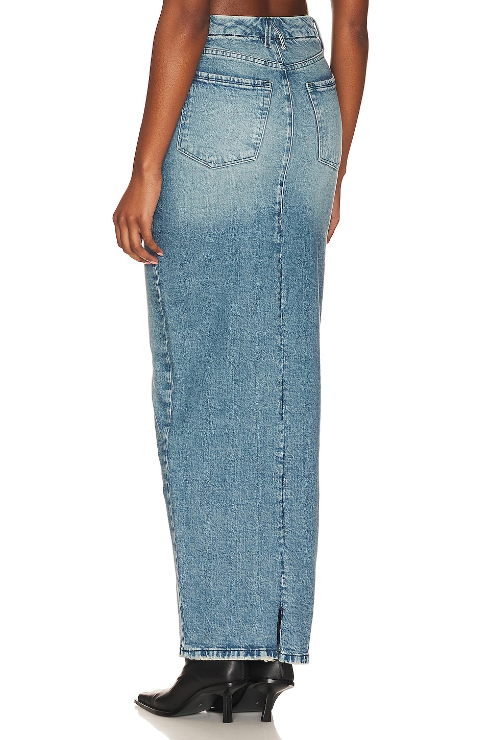 Good American Tube Maxi Denim Skirt