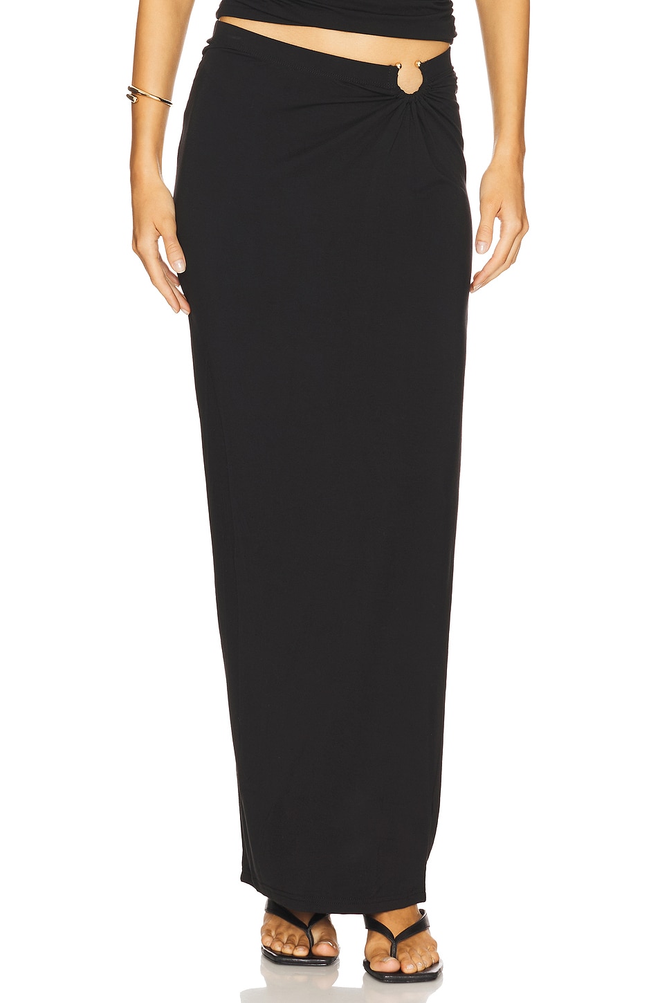 Stretch Jersey Maxi Skirt - Thumbnail 1