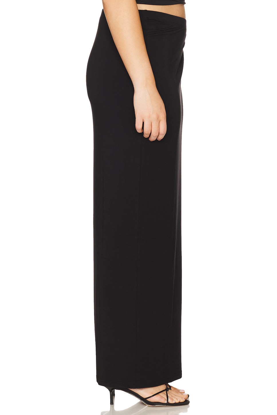Stretch Jersey Maxi Skirt - Thumbnail 4