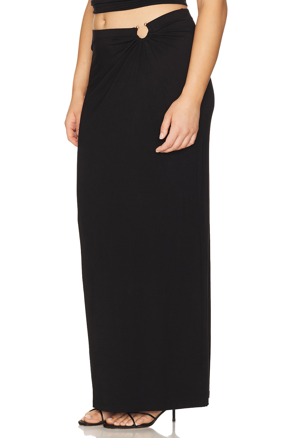 Stretch Jersey Maxi Skirt - Thumbnail 6