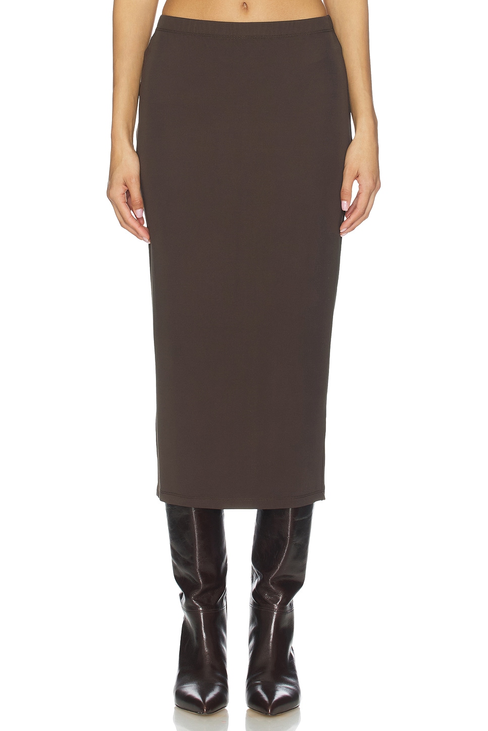 Matte Jersey Midi Pencil Skirt - thumbnail 2