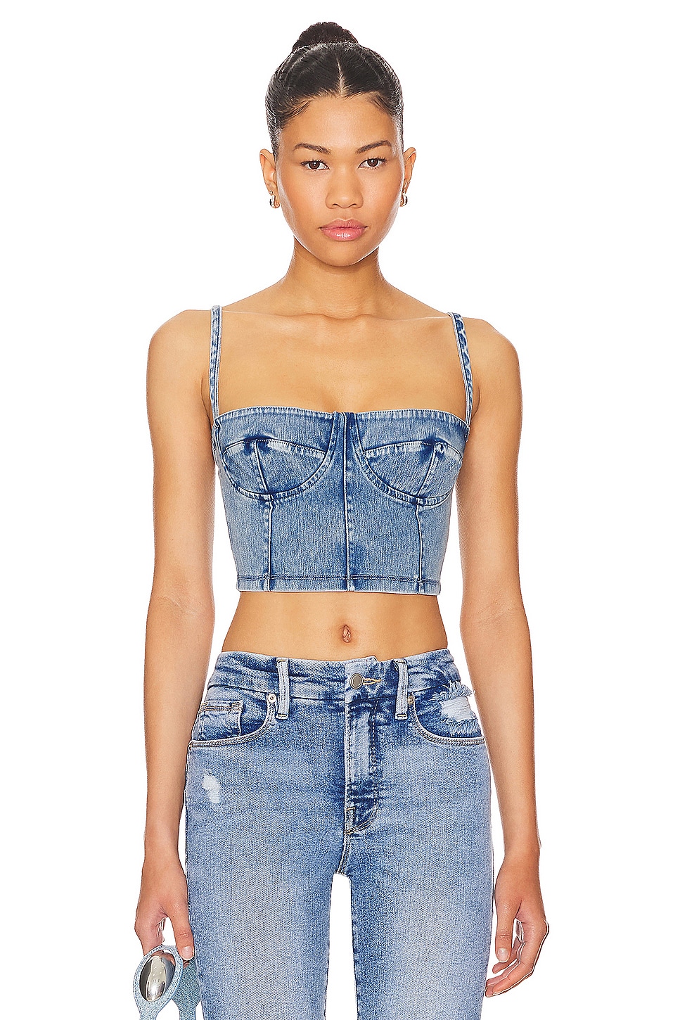 Good American Sculpt Bustier in Indigo595 | REVOLVE