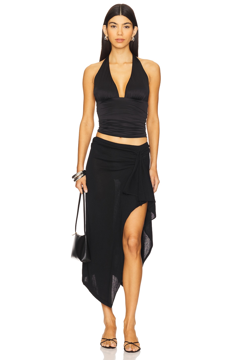 Good American Slinky Jersey Halter Top