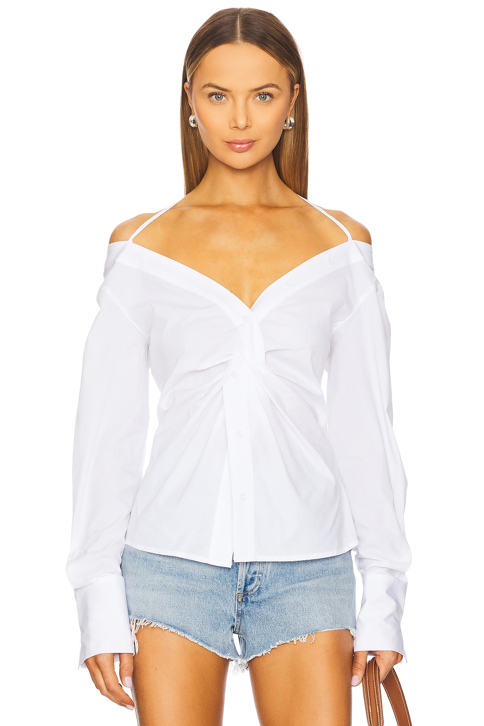 Good American オフショルダートップ - White001 | REVOLVE