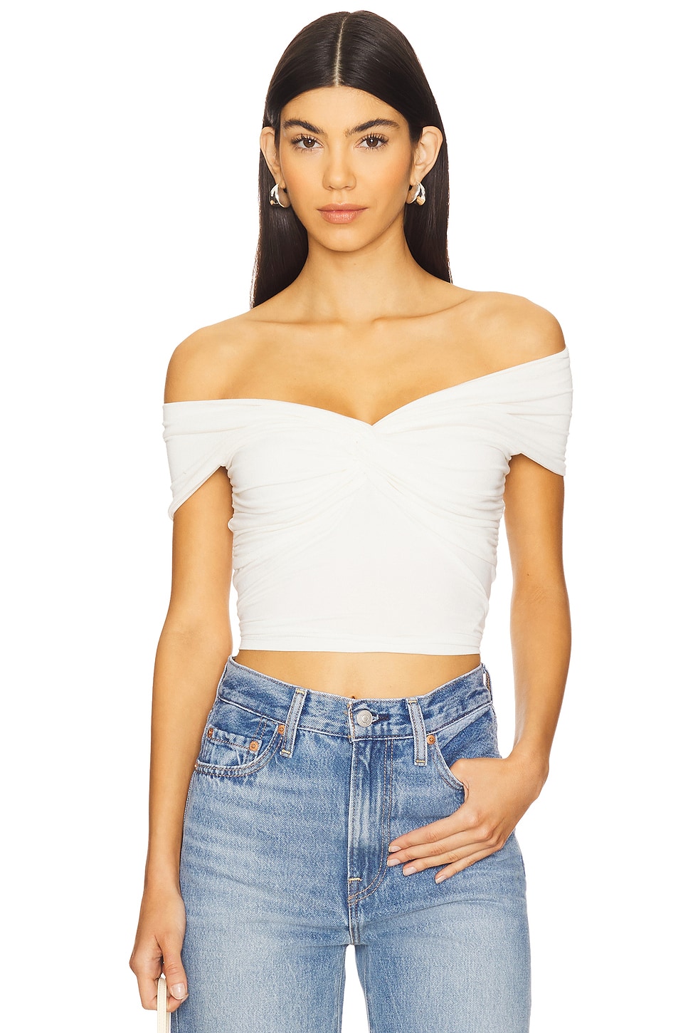 Good American Raon Jersey Twist Off Top