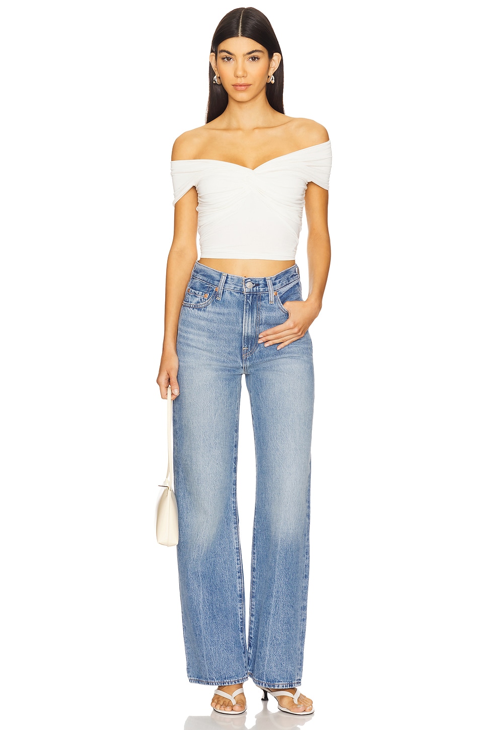 Good American Raon Jersey Twist Off Top