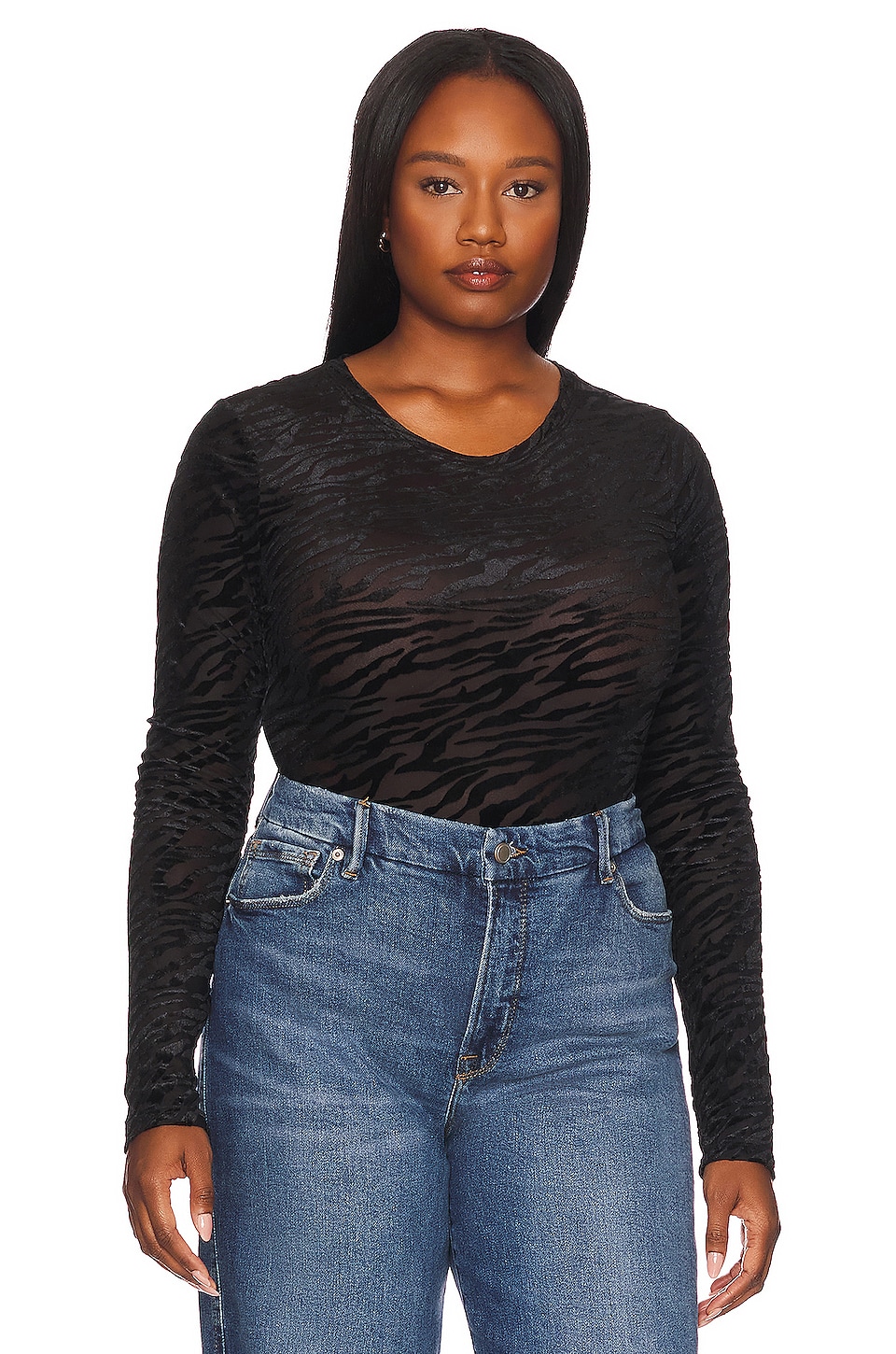 Good American PRINTED CREW ボディスーツ