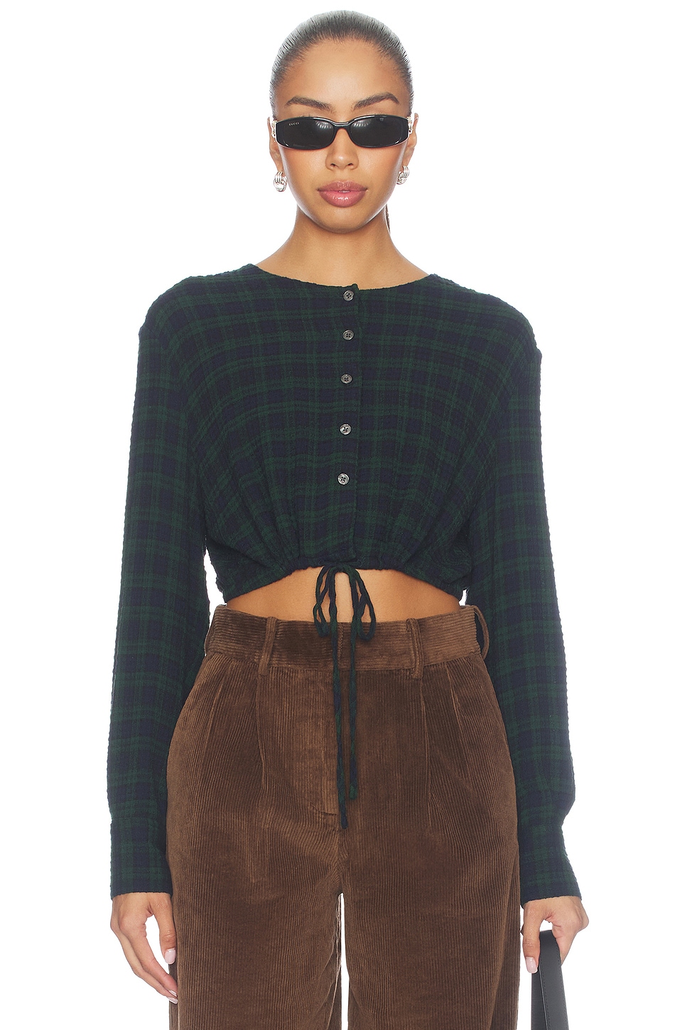 Good American The Crinkle Cinched Shirt