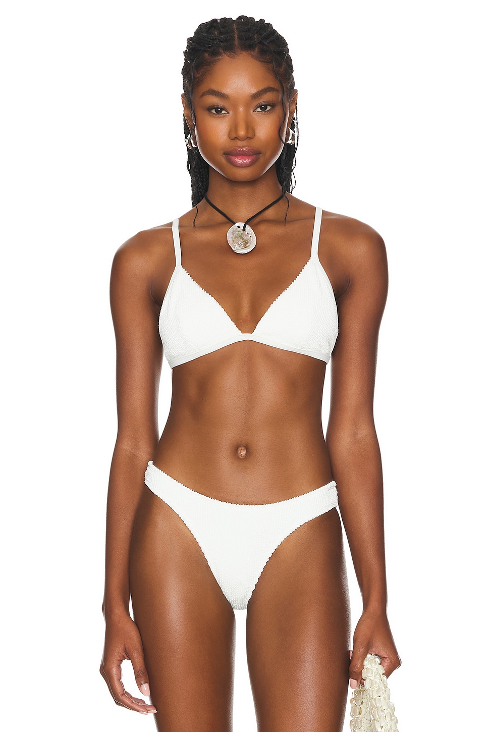 Good American Perfect Fit Bikini Top in Cloud White001 REVOLVE