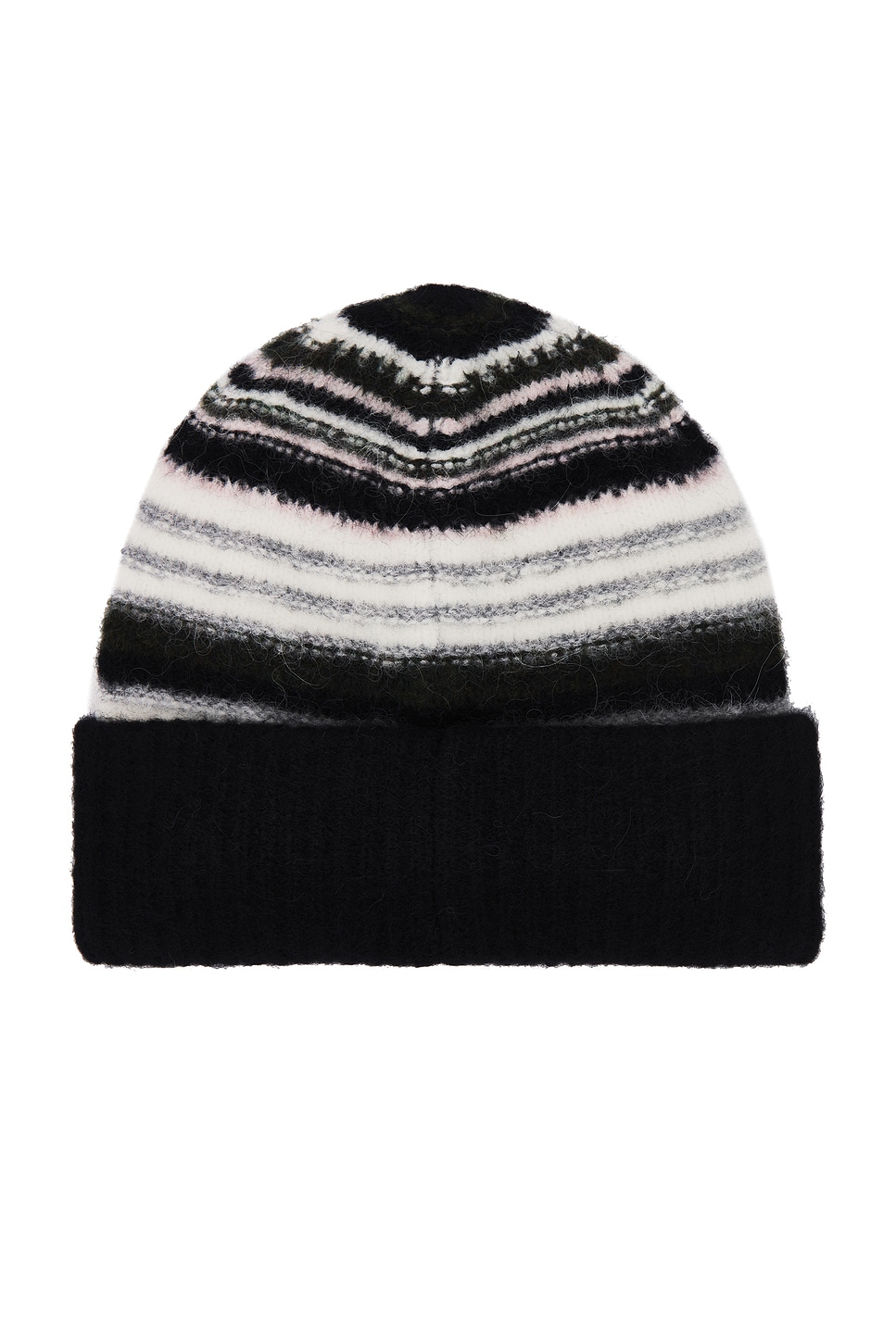 帽子・その他 Beanie - Ganni - Wool - Black black-oversized-wool-rib-knit-