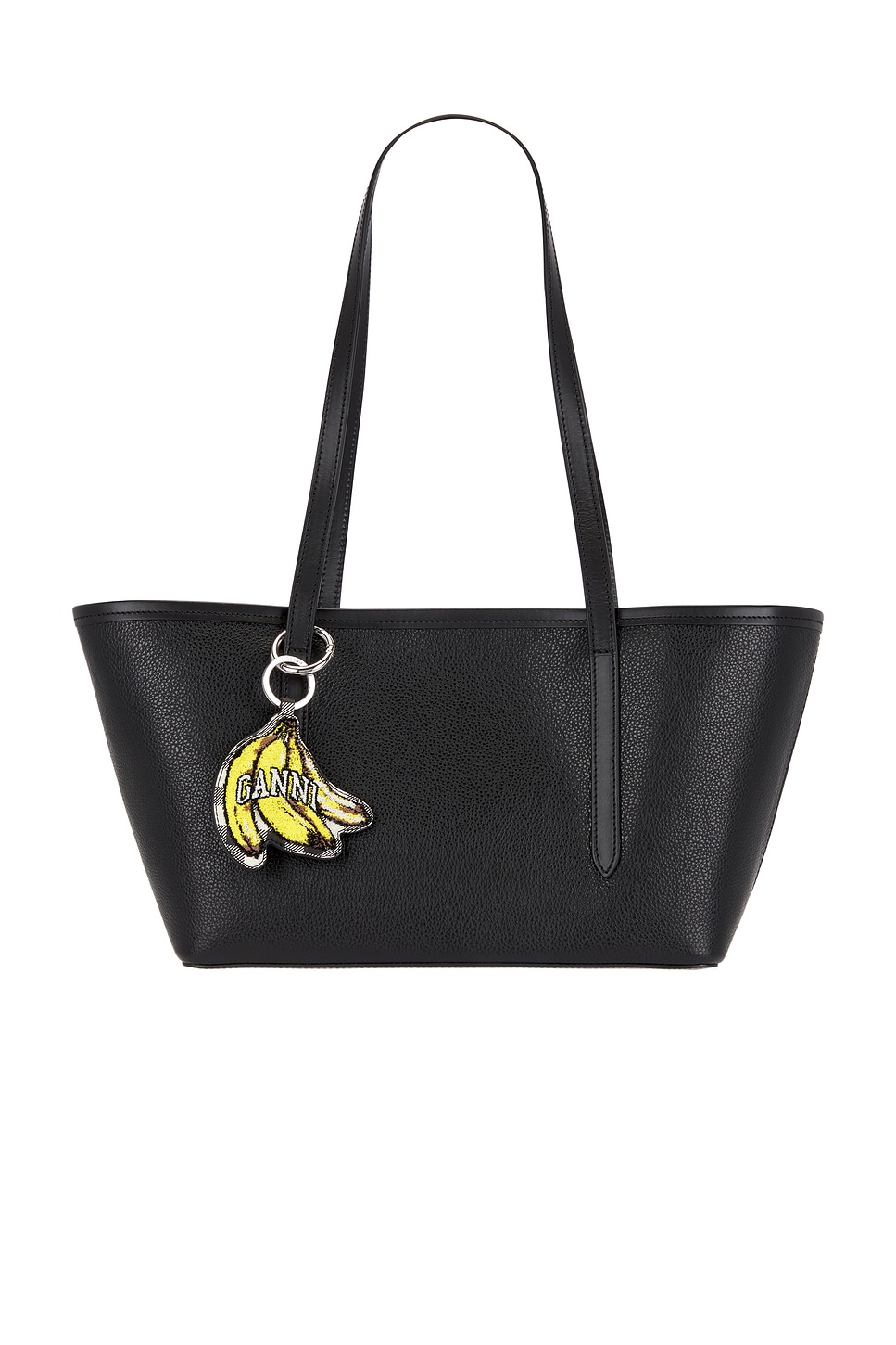 Ganni Banana Velvet Keyring in Black | REVOLVE
