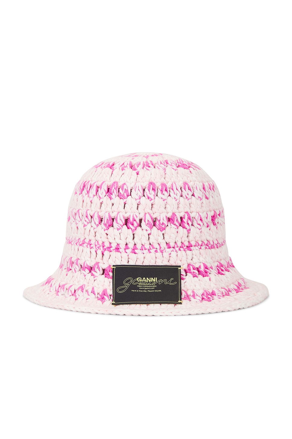 GANNI ♥ Cotton Melange Crochet Bucket Hat/追跡付 Ganni Cotton Melange Crochet Bucket Hat in Multicolour | REVOLVE