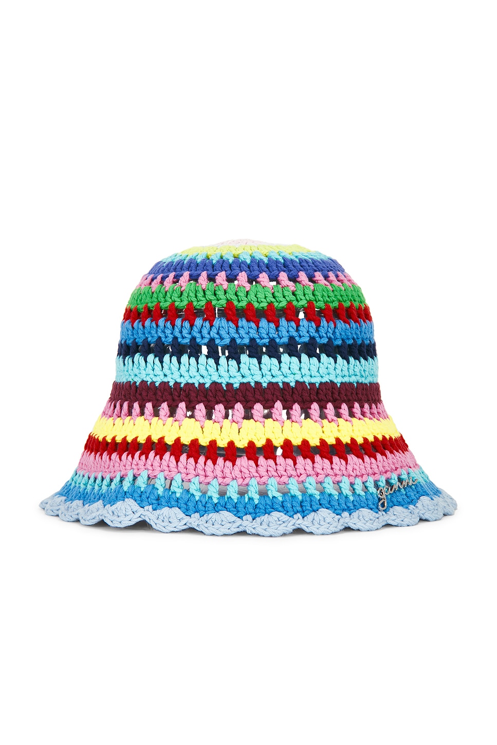 Crochet Stripe Bucket Hat - thumbnail 3