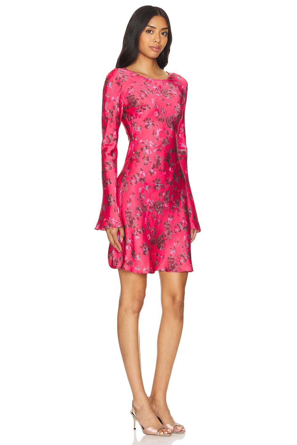 ganni pleated satin mini dress GANNI Dress in Yellow Printed Satin