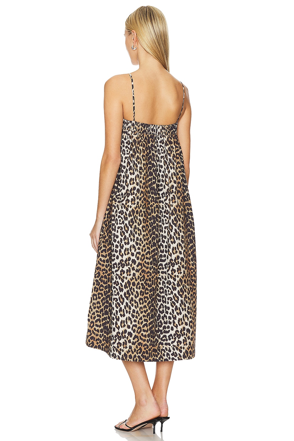 GANNI Printed Midi Strap Dress thumbnail