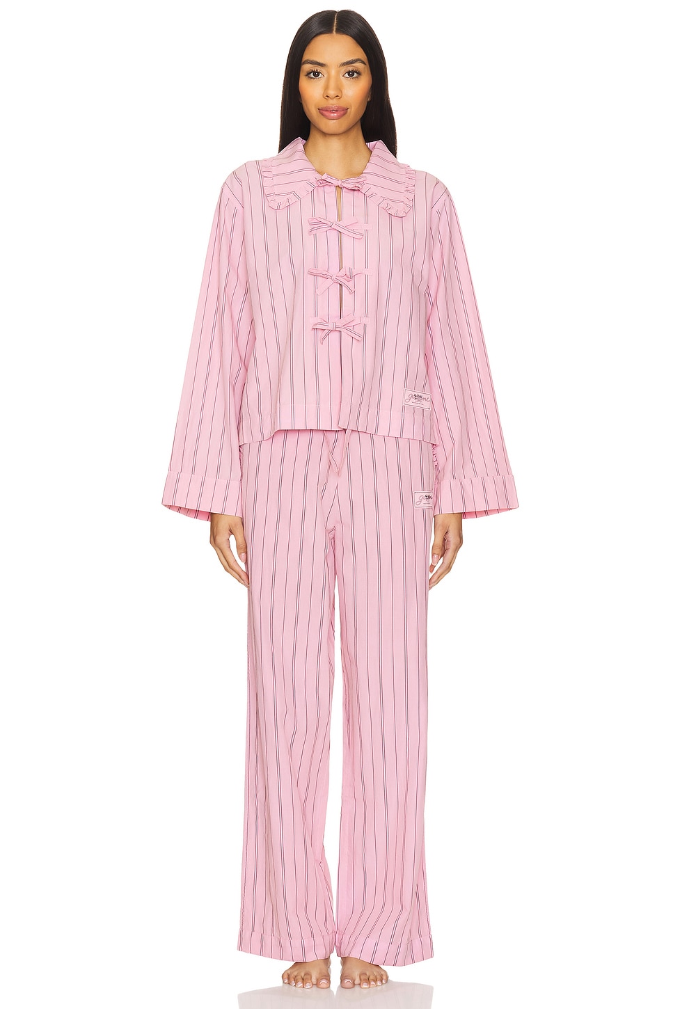 Ganni Stripe Cotton Pyjamas Shirt