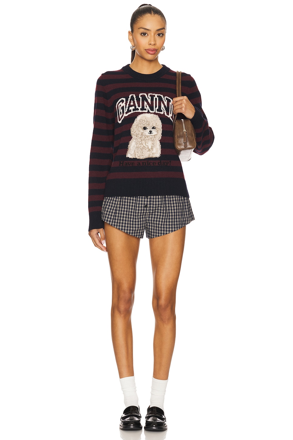 GANNI　Graphic Wool Mix Poodle Ganni Graphic Wool Mix Poodle Crewneck for Women – LOZURI®