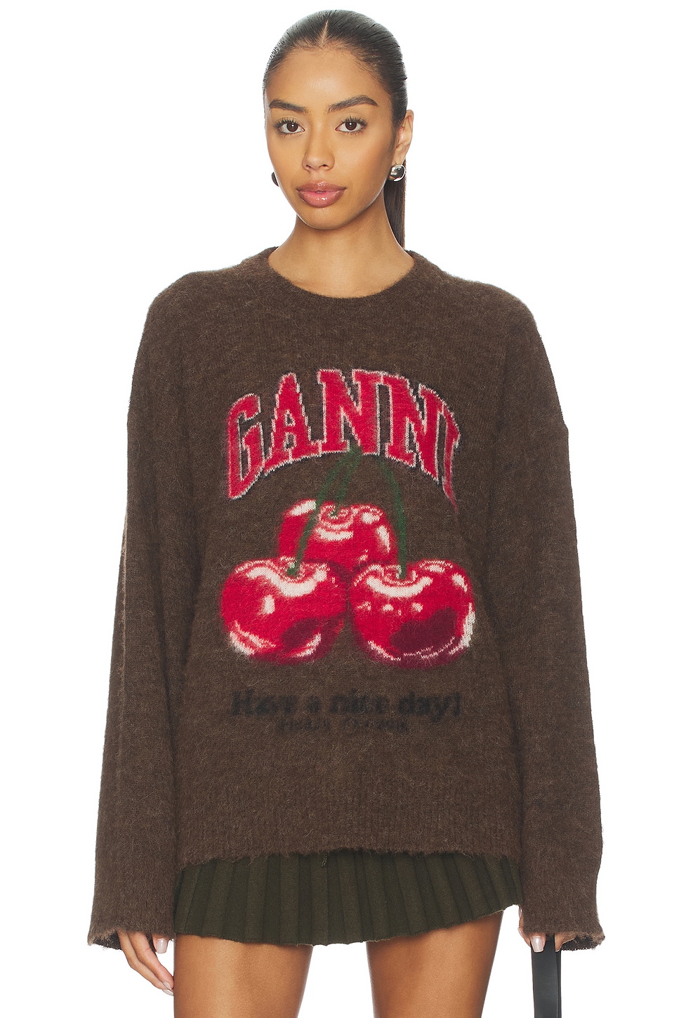 ganni セーター GANNI（ガニー） セーター Check Wool Oversized Pullover チェック