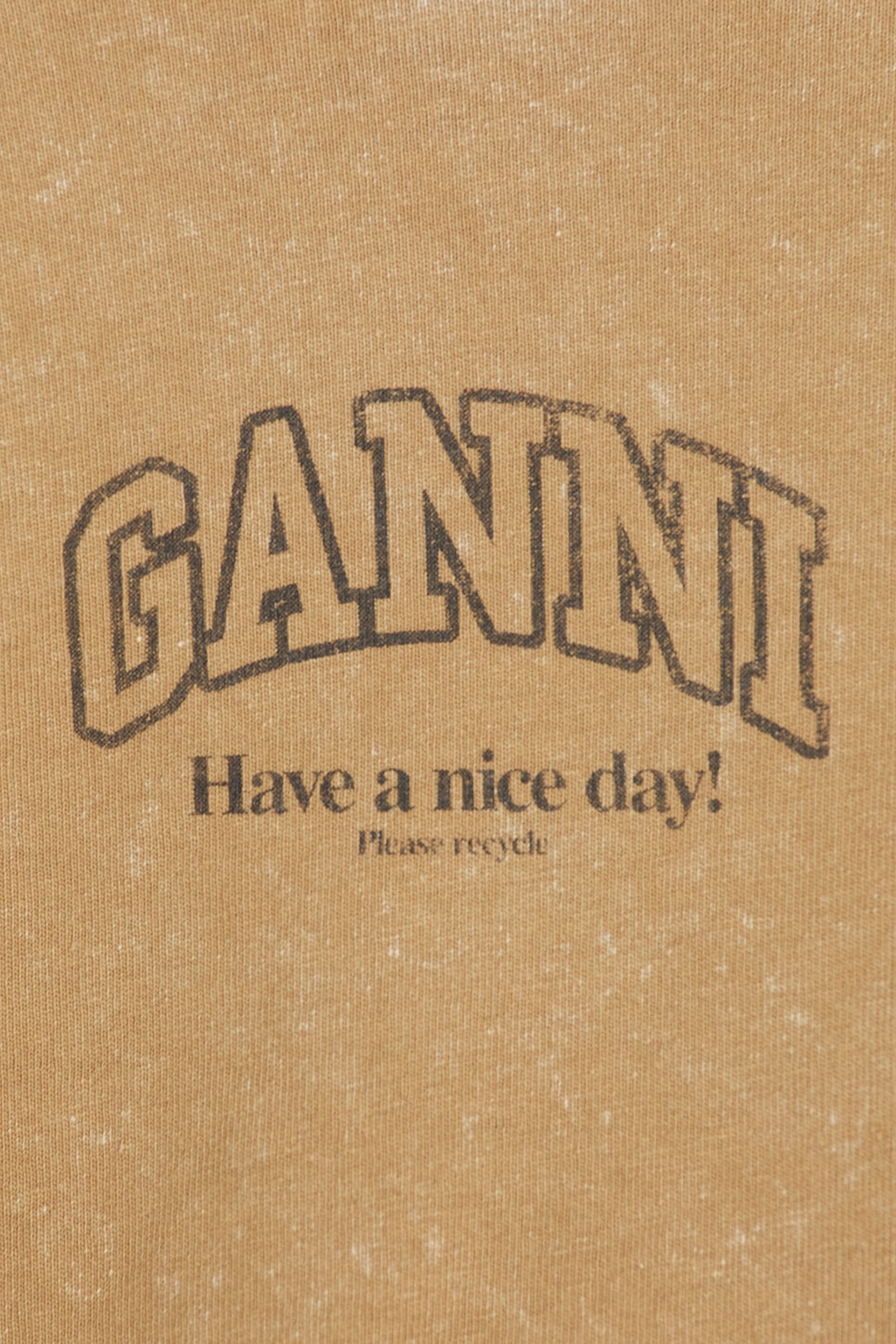 Ganni Future Essentials Washed Effect Long Sleeve Pullover in Coca