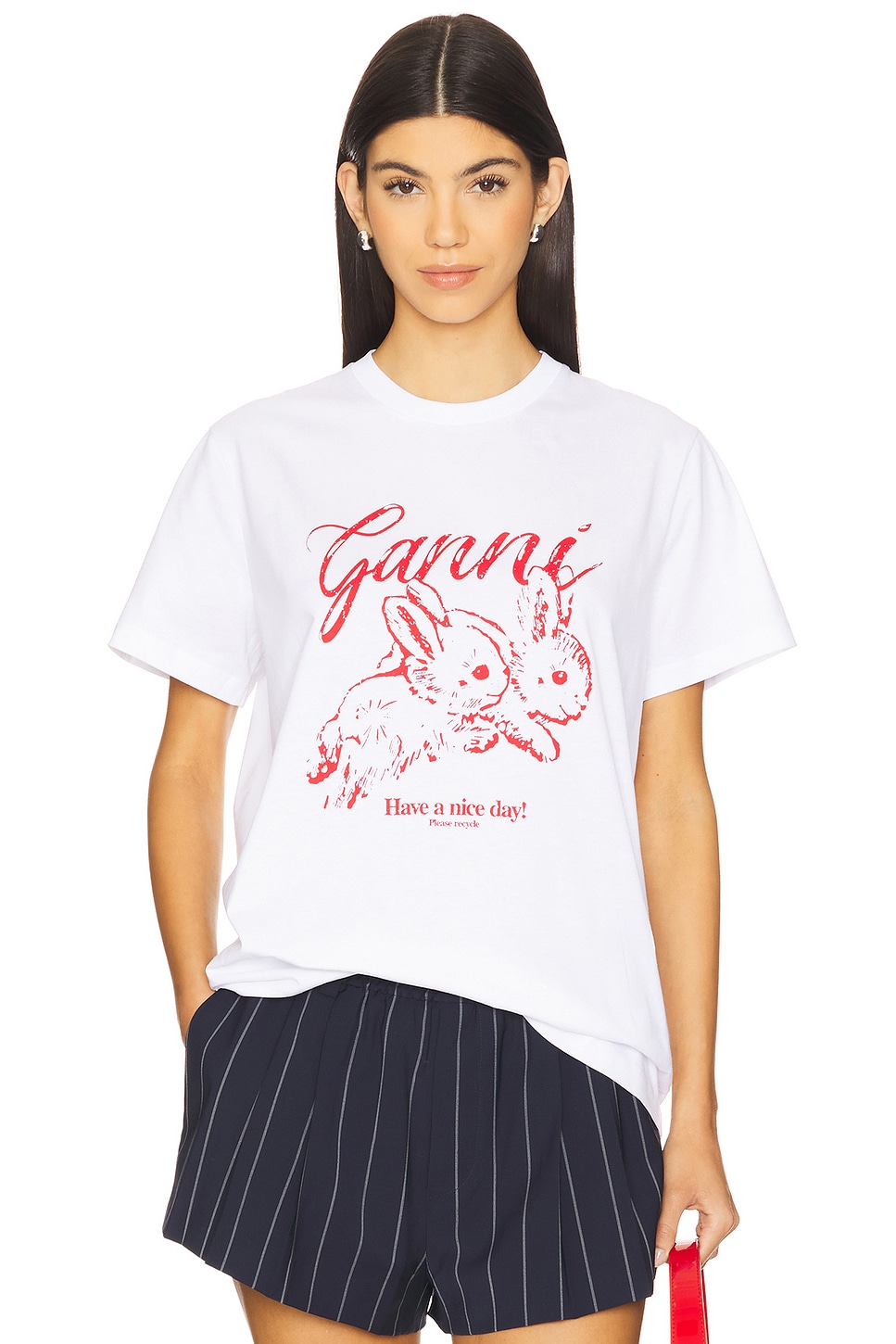 Ganni バニーズリラックスTシャツ - Bright White | REVOLVE