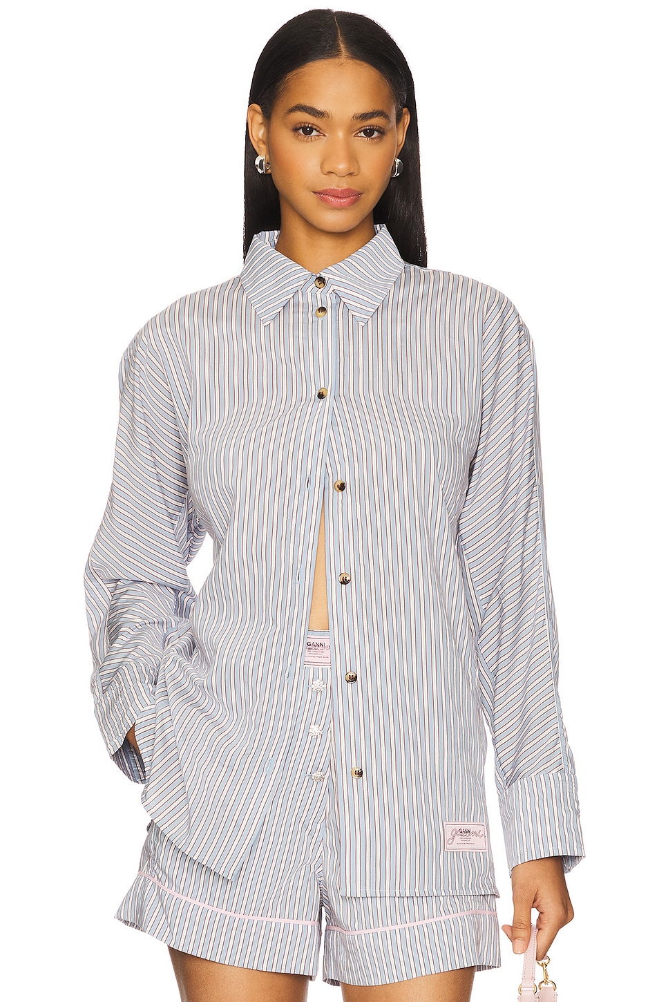 トップス YARN-DYED DEFORMED SHIRT STRIPE YARN-DYED DEFORMED SHIRT STRIPE