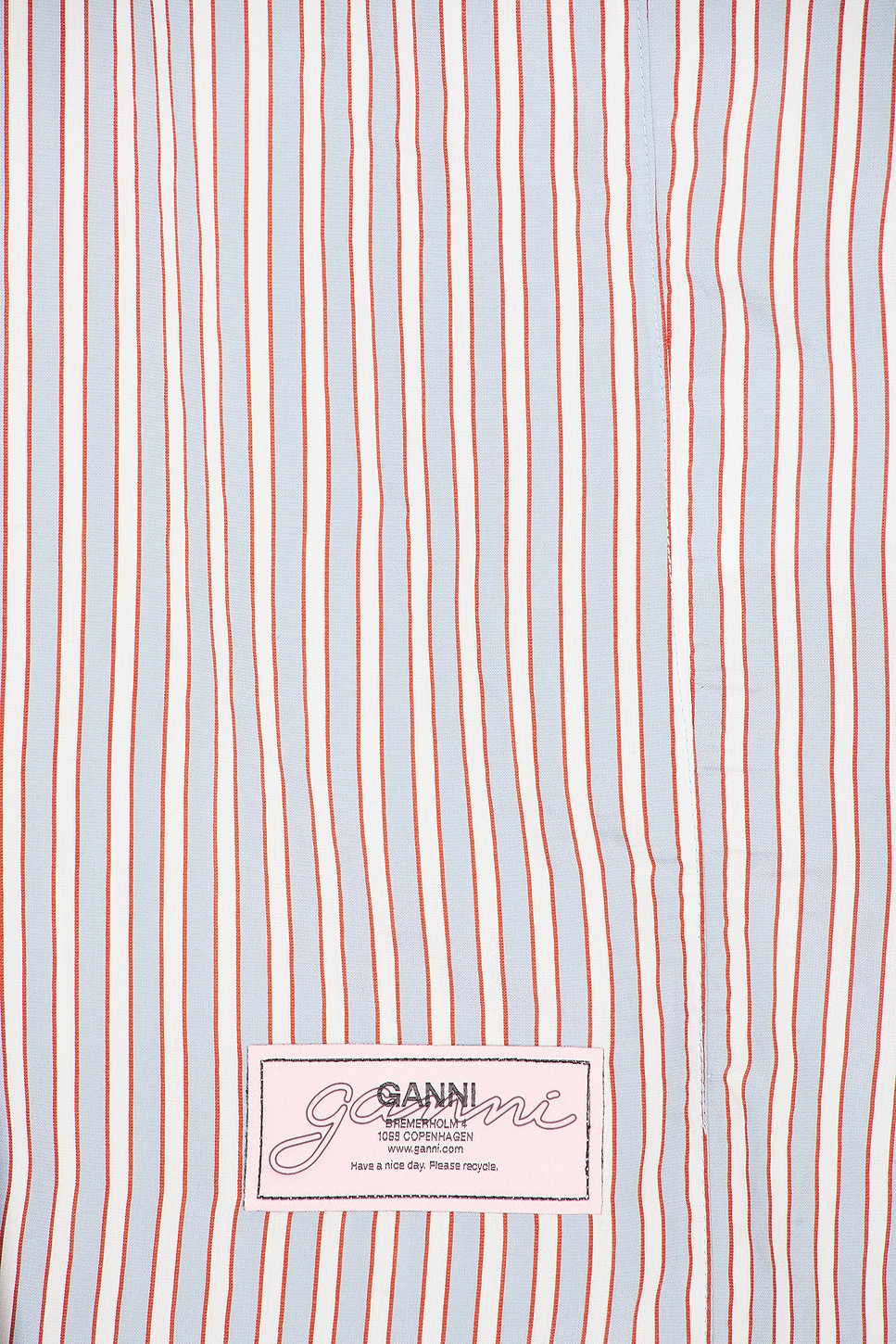 Ganni Yarn Dyed Stripe Shirt in Soft Chambray | REVOLVE