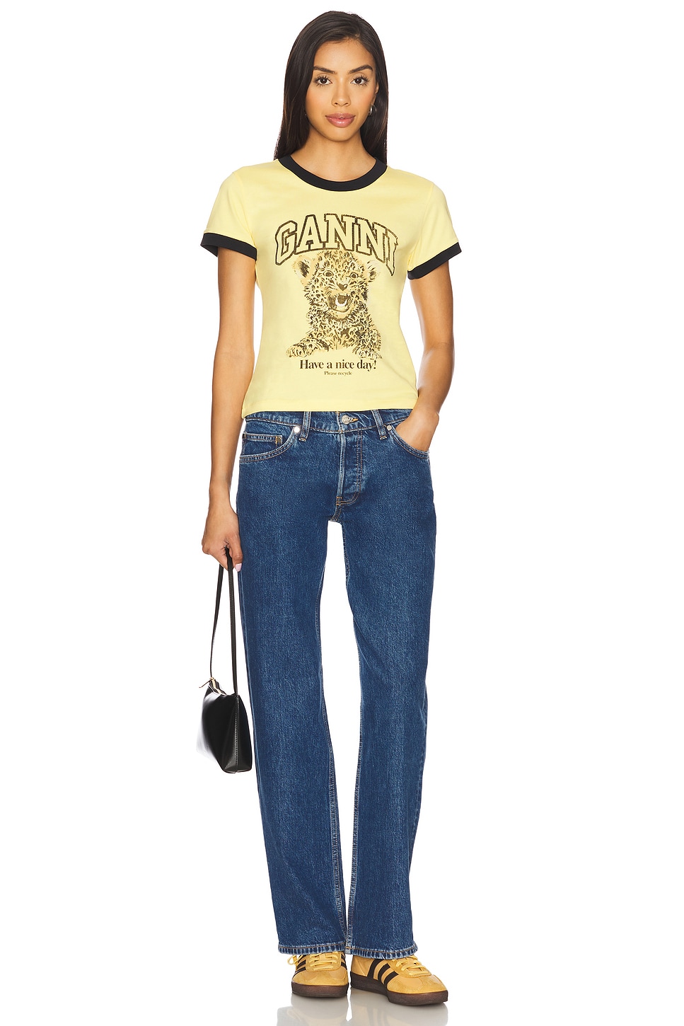 GANNI X Revolve Basic Jersey Baby Tiger Relaxed T- Shirt thumbnail