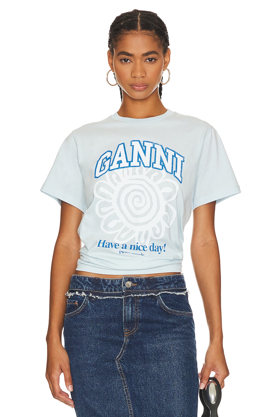 Guizio Women's Genius Printed T-Shirt - Blue - Size Xxs