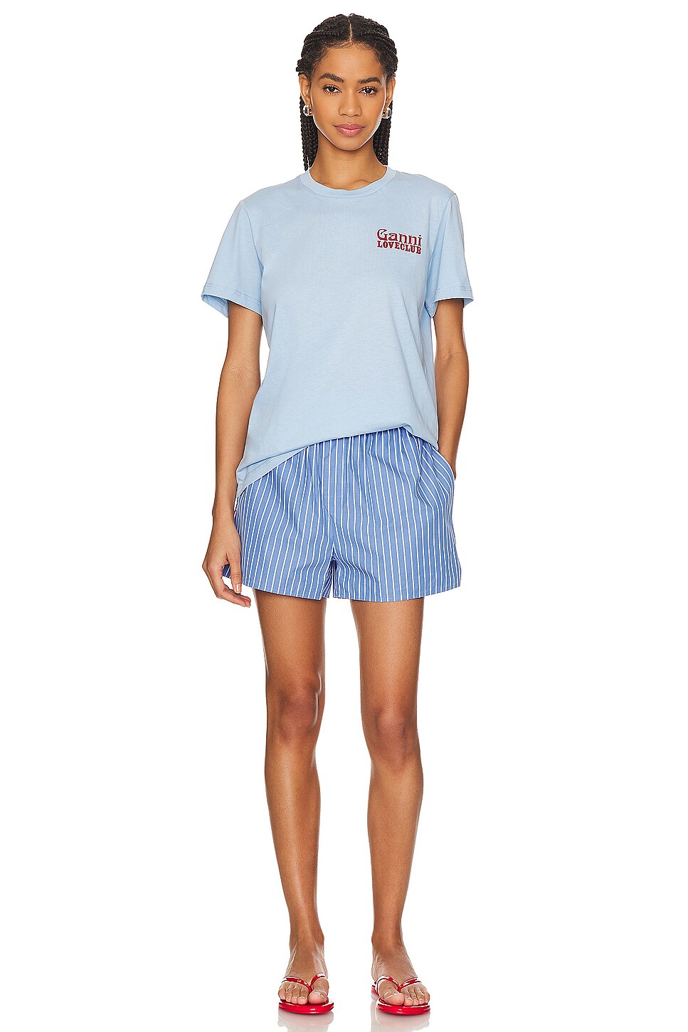 GANNI Thin Jersey Loveclub Relaxed T-Shirt thumbnail