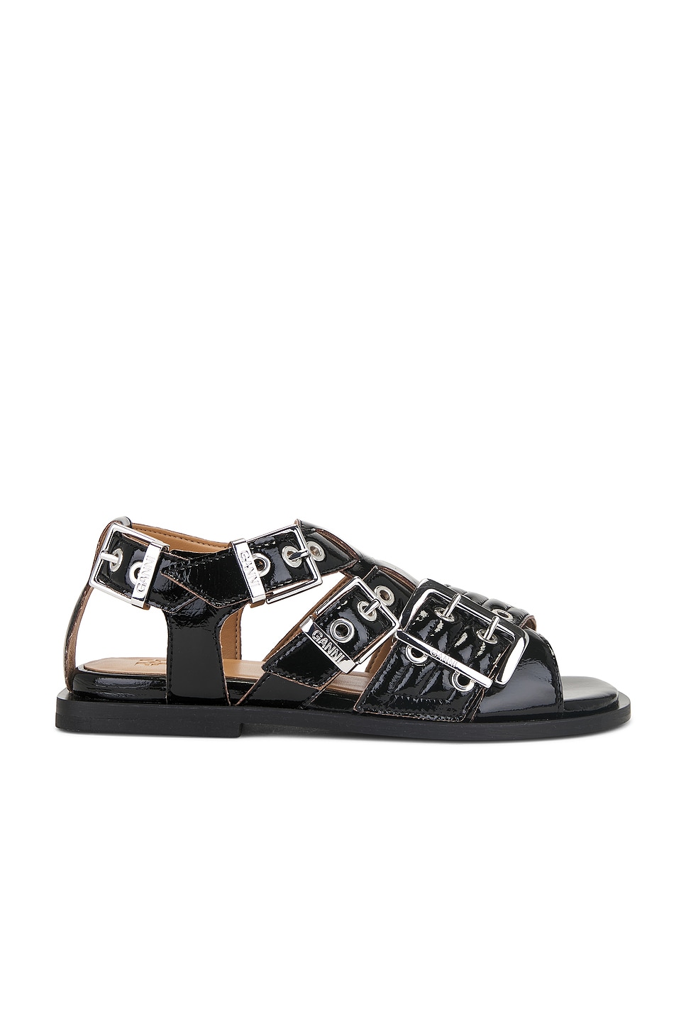 【GANNI】Ganni Sandals Black Ganni Feminine Buckle Sandal in Black | REVOLVE