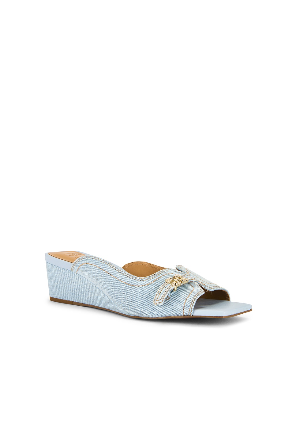 Butterfly Wedge Mule Sandal Denim - Thumbnail 2