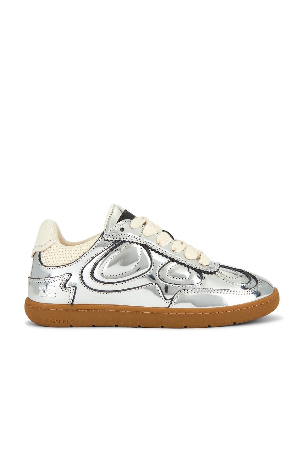 Ganni '08 Specchio Sneaker in Silver | REVOLVE