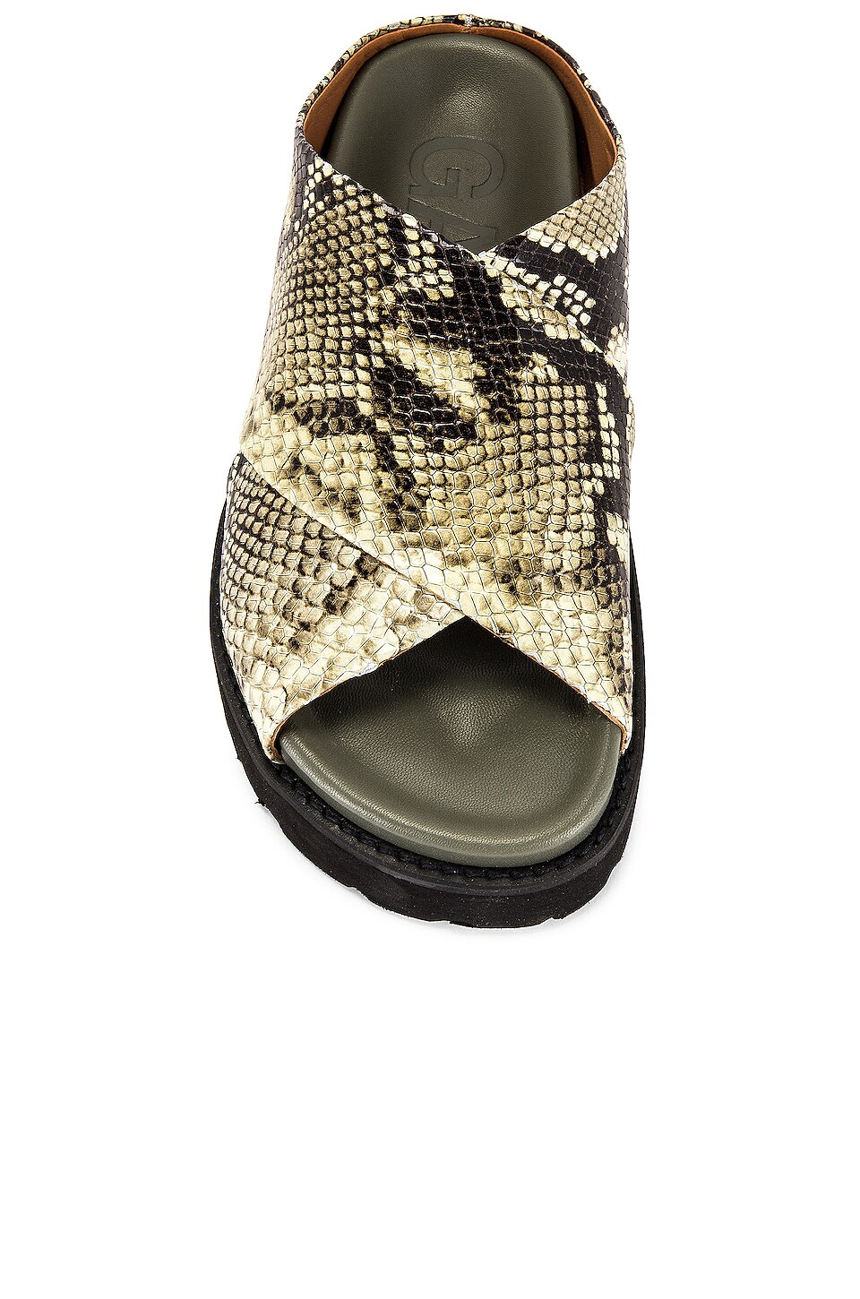 pink snakeskin slides