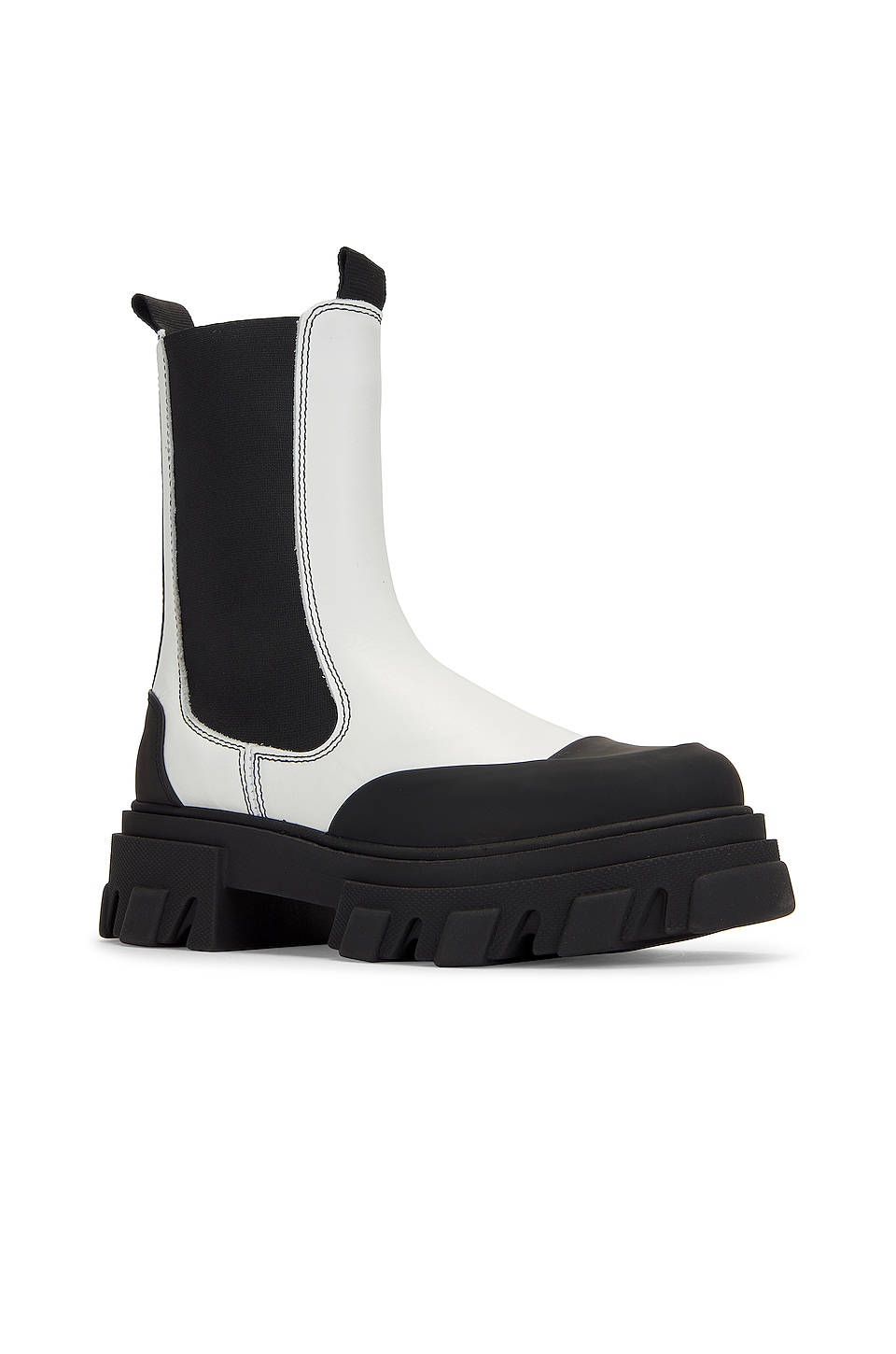 Ganni Low Chelsea Boot in Egret