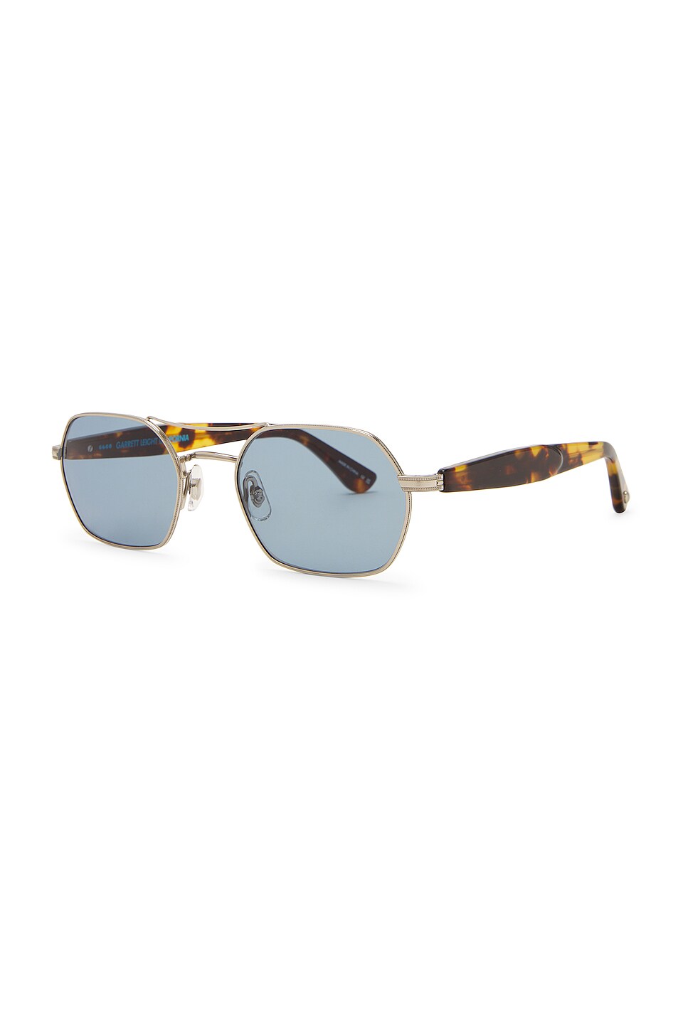 Garrett Leight Goldie Sunglasses in Brushed Silver