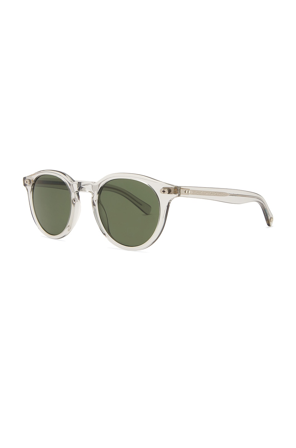 Garrett Leight Clune X Sunglasses in Light Grey & Pure Green