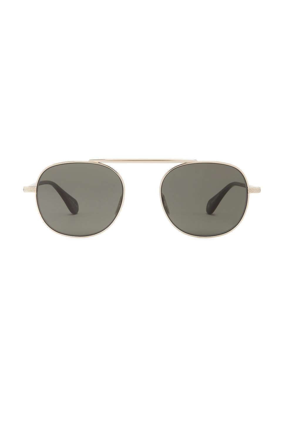 Garrett Leight Van Buren II Sun Sunglasses in Silver-Sea Grey