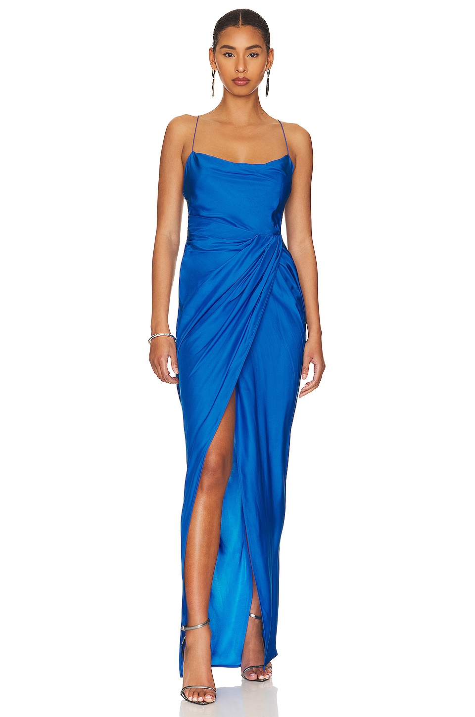 Lapis Satin Bridesmaid Dresses