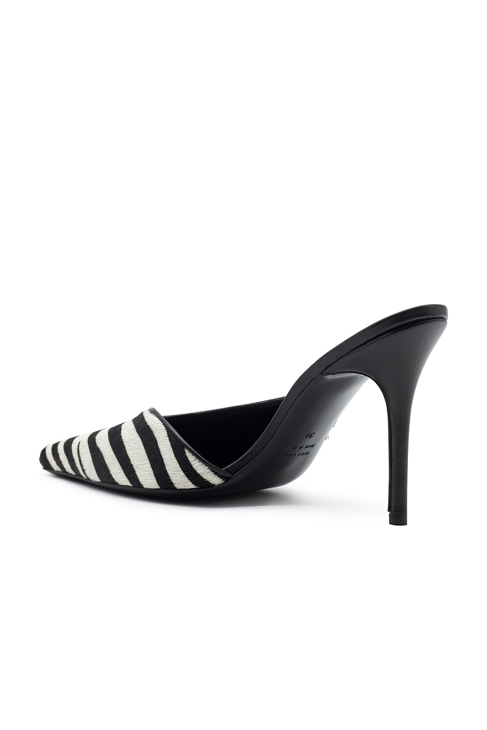 サンダル・ミュール Gia Borghini X Helsa Bold Black And White Zebra Print Mule Gia Borghini X Helsa Bold Black And White Zebra Print Mule