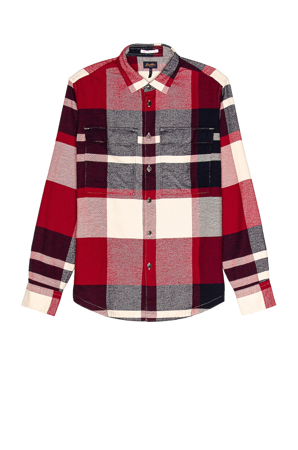 Good Man Brand Stadium Shirt Jacket in Red Plaid