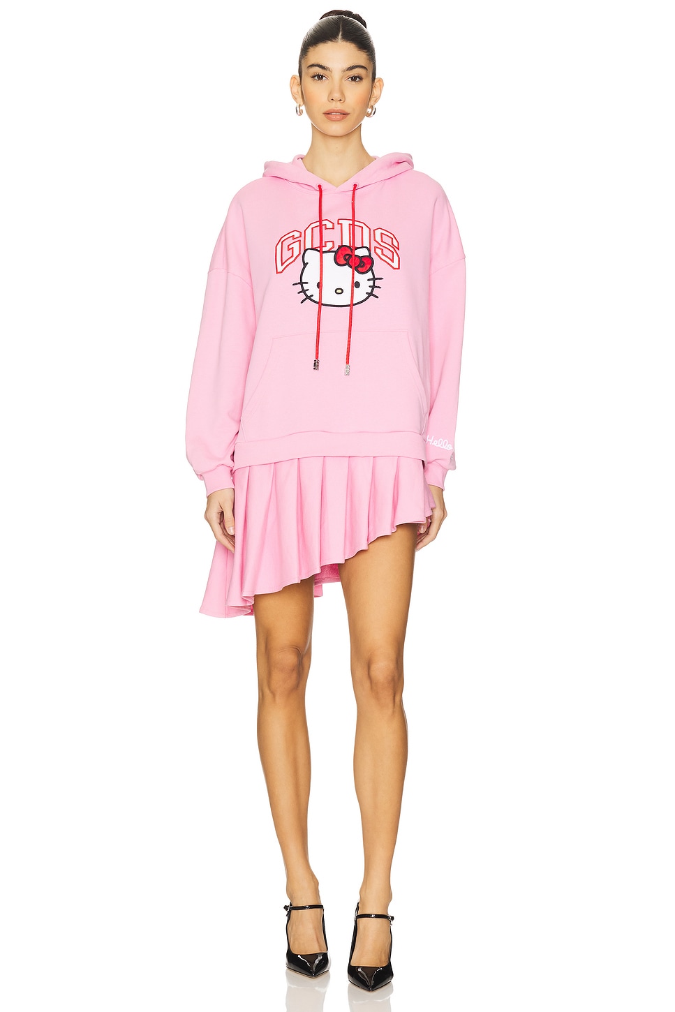 Hello Kitty Logo Hoodie Mini Dress