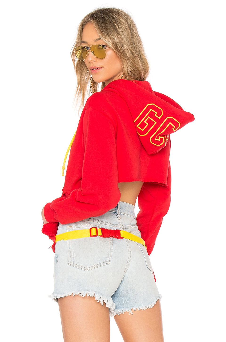 GCDS CREW CROP HOODIE